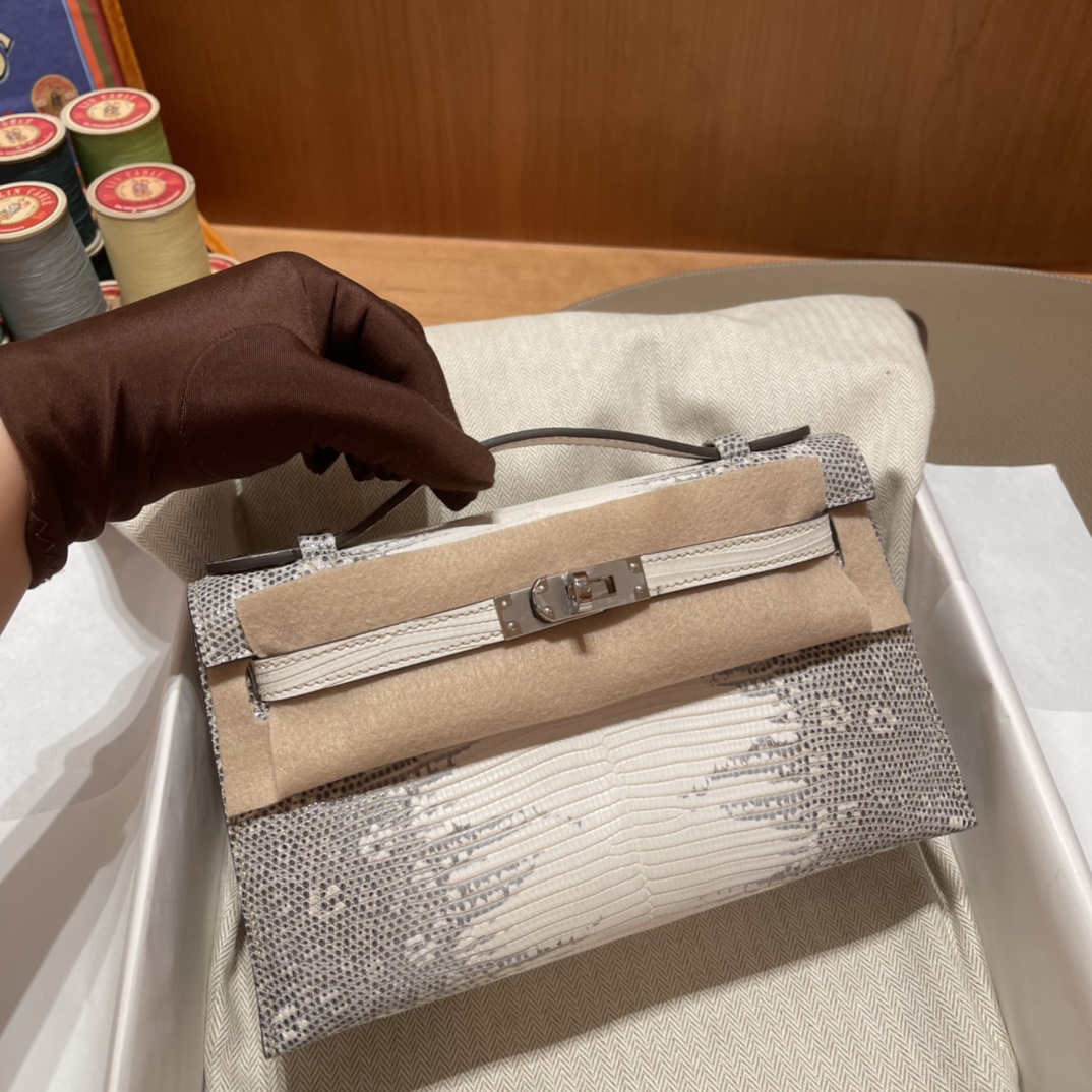 에르메스 미니 켈리백22 히말라야 리자드 가죽